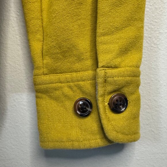 BONOBOS Yellow Fleece Shacket Mens M Medium Soft Shirt Jacket Cozy Stylish Men - Picture 5 of 9